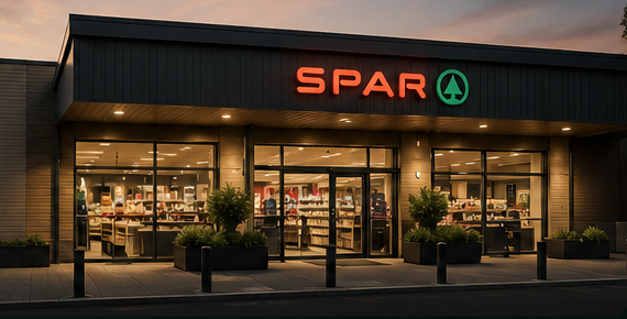 Façade du magasin SPAR Mouleydier